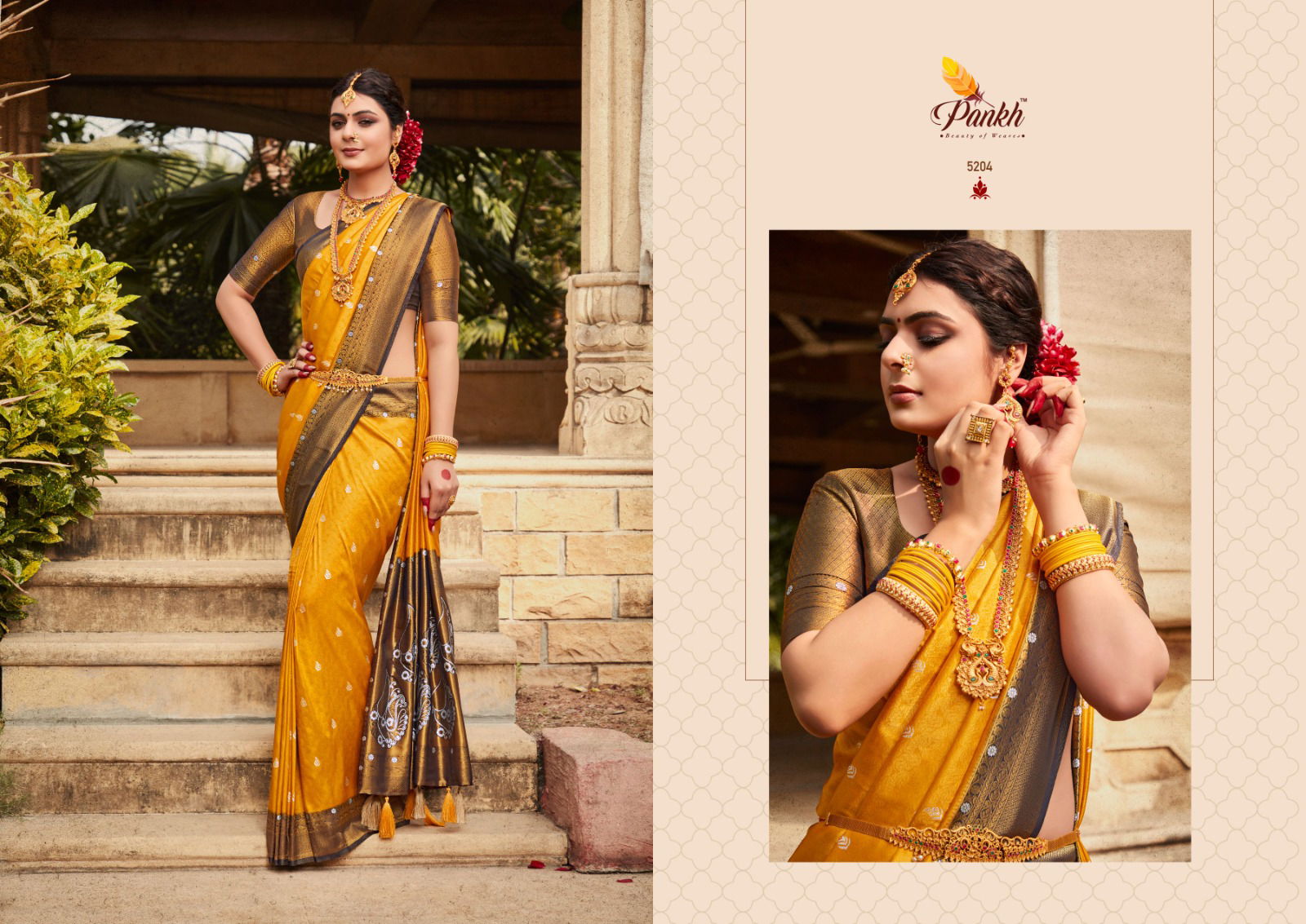 Virasat Vol 1 By Pankh Silk Designer Sarees Catalog